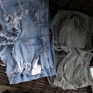Size 4 distressed express Jean shorts